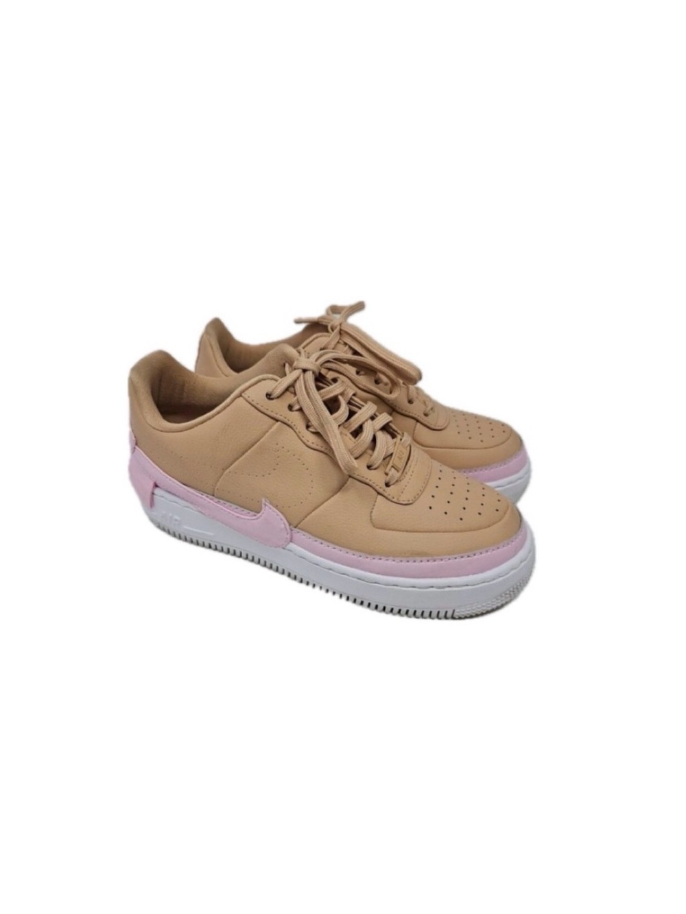 Nike, *rare* Women's Air Force One Jester XX Tan and Pink Sneakers, Size 9